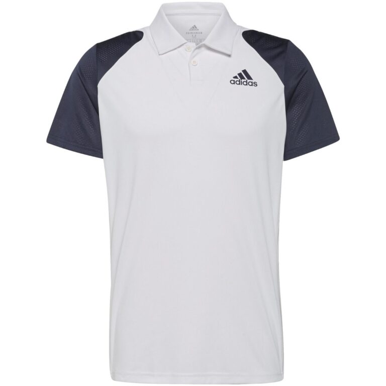Adidas Club Polo Shirt White/blue - OLD