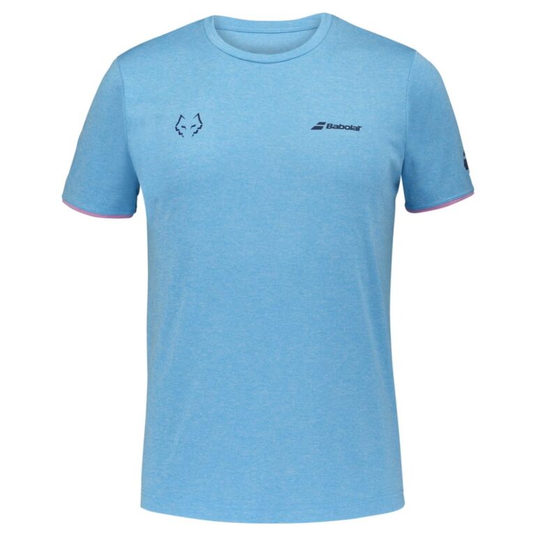 Babolat Crew Neck Tee Juan Lebron Cyan Blue Heather