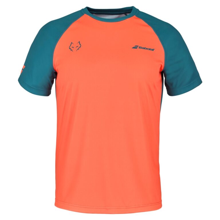Babolat Crew Neck Tee Juan Lebron Orange/Dark Blue - OLD
