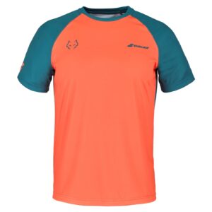 Babolat Crew Neck Tee Juan Lebron Orange/Dark Blue - OLD