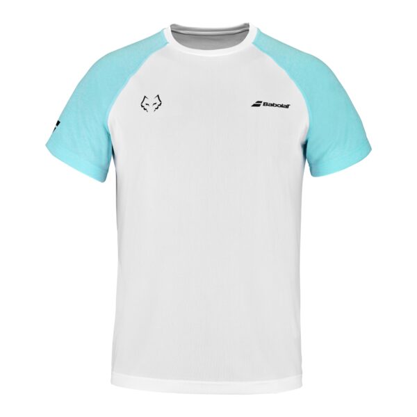 Babolat Crew Neck Tee Juan Lebron White/Light Blue