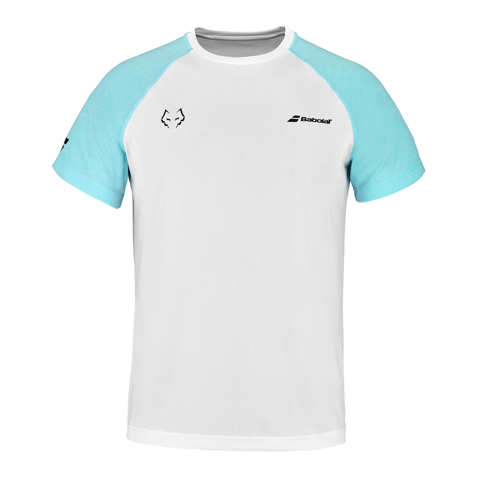 Babolat Crew Neck Tee Juan Lebron White/Light Blue - OLD
