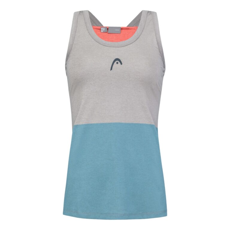 Head Padel Tech Tank Top Women Grey/Electric Blue - OLD
