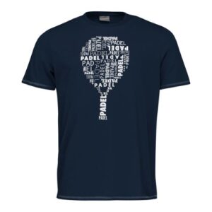 Head Padel Typo T-shirt Dark Blue - OLD