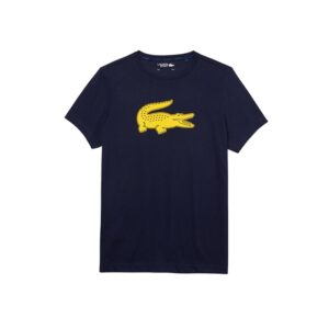 Lacoste Sport 3D Print Crocodile Breathable T-Shirt Navy Blue - OLD