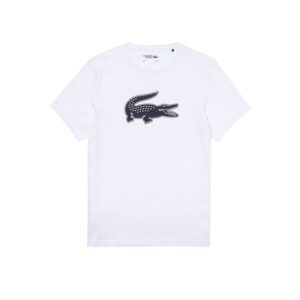 Lacoste Sport 3D Print Crocodile Breathable T-Shirt White - OLD