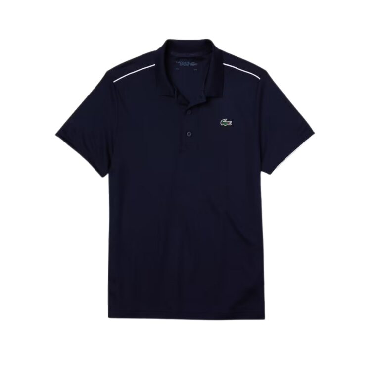 Lacoste Sport Breathable Piqué Polo Navy/White - OLD