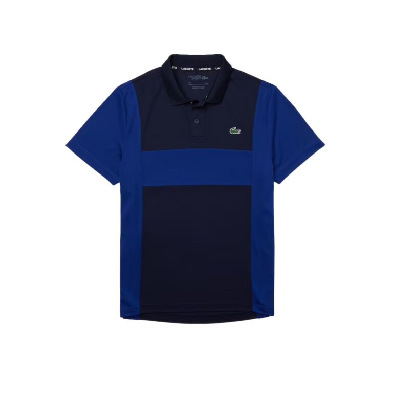 Lacoste Sport Breathable Regular Fit Polo Shirt Navy Blue/Blue - OLD
