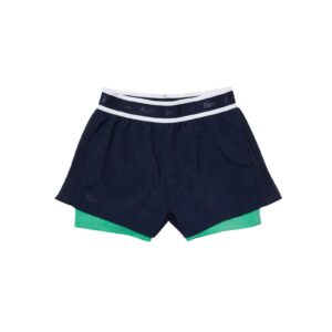 Lacoste Sport Light Nylon Shorts Womens Navy blue/Clover Green - OLD