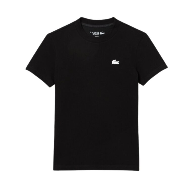 Lacoste Sport Organic Cotton Ultra-Dry Jersey T-shirt Women Black - OLD