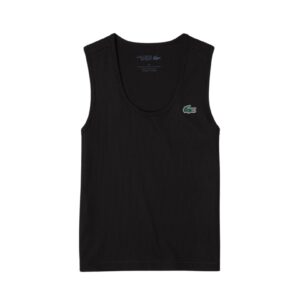 Lacoste Sport Slim Fit Ribbed Tank Top Black - OLD