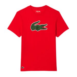 Lacoste Ultra-Dry Croc Print T-shirt Red