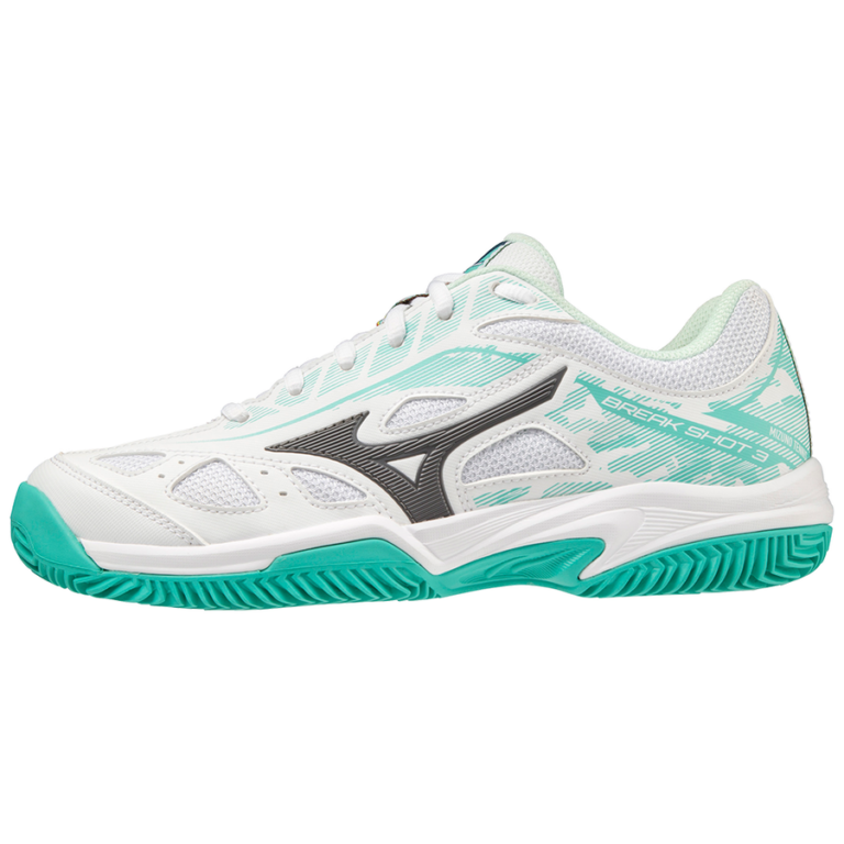 Mizuno Breakshot 3 CC Dame White/Turquoise - OLD