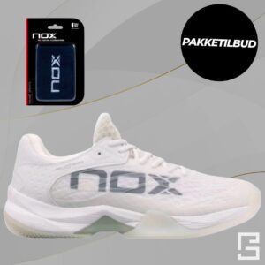 NOX AT10 Luxury Hvid/Grå Padelsko Pakketilbud
