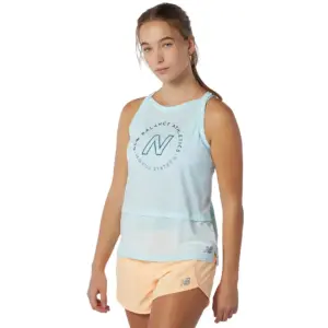 New Balance Printed Impact Run Hybrid Tank Top Dame