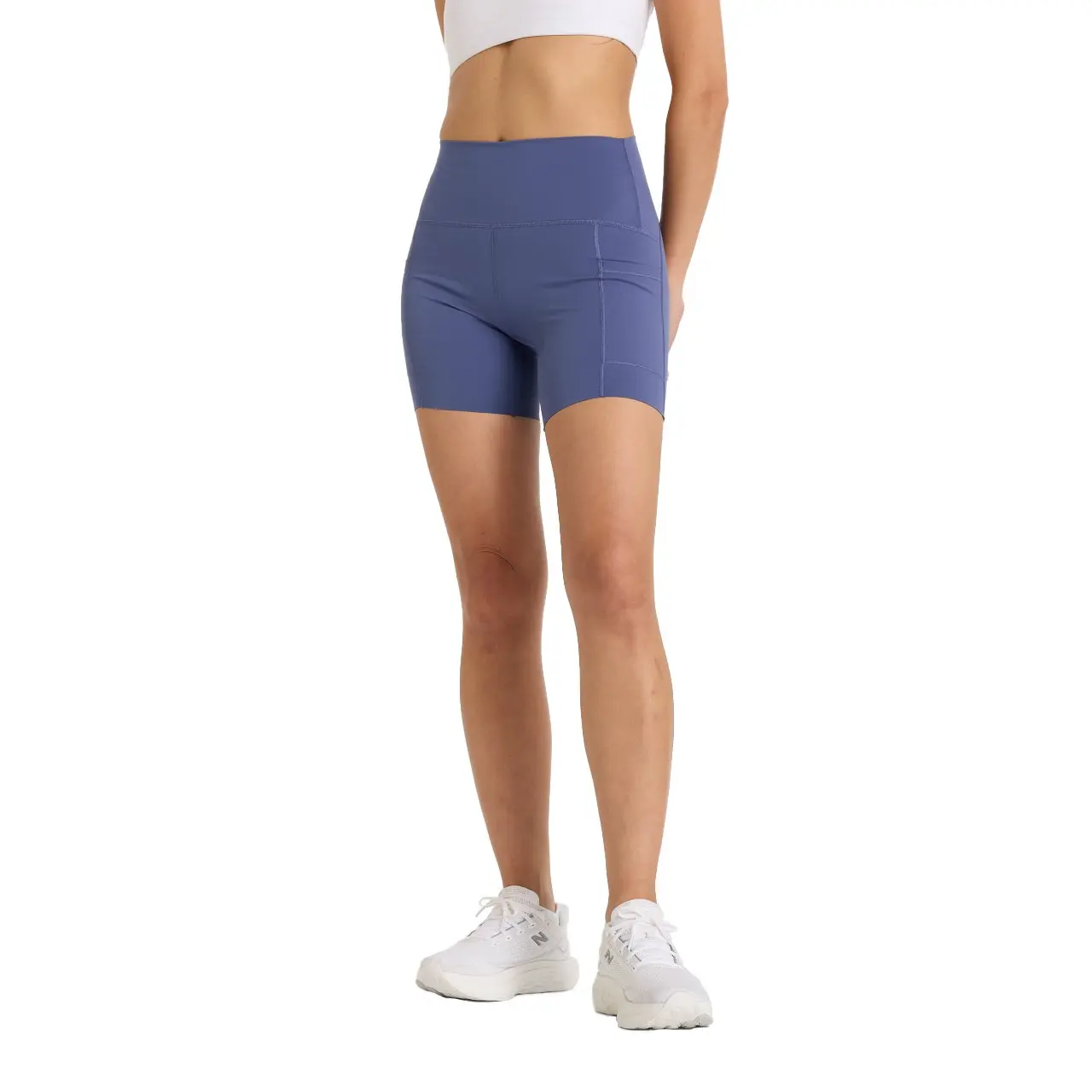 New Balance Sleek Pocket High Rise 6 Inch Shorts Dame