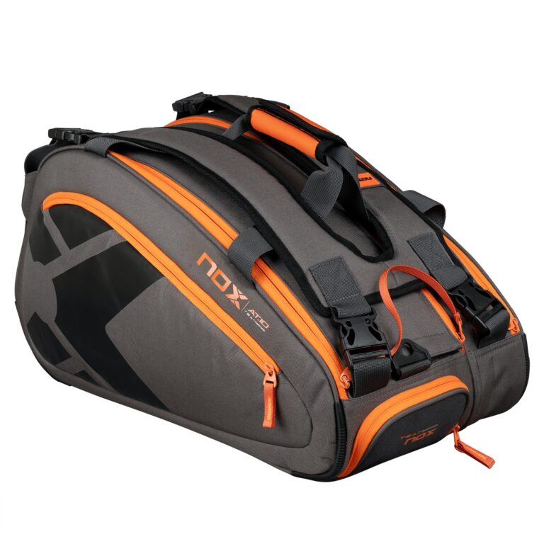 Nox AT10 Team Padelbag - Stilfuldt grå/orange design med optimal funktion og opbevaring
