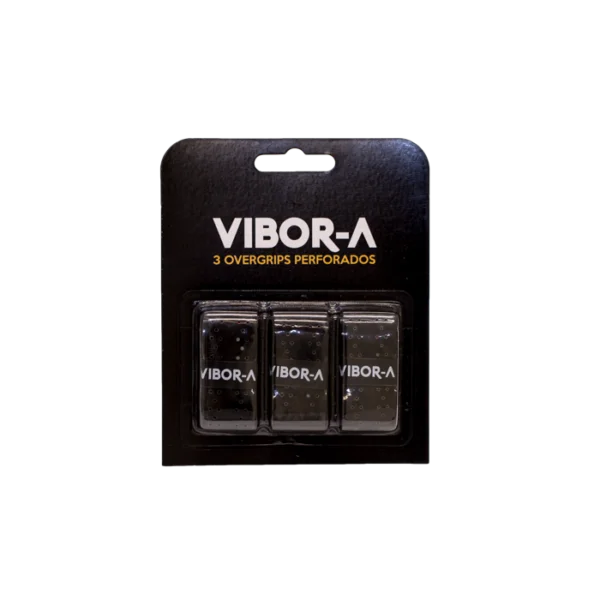 Vibor-A Blister 3 Pack Overgrips Pro Perf Black