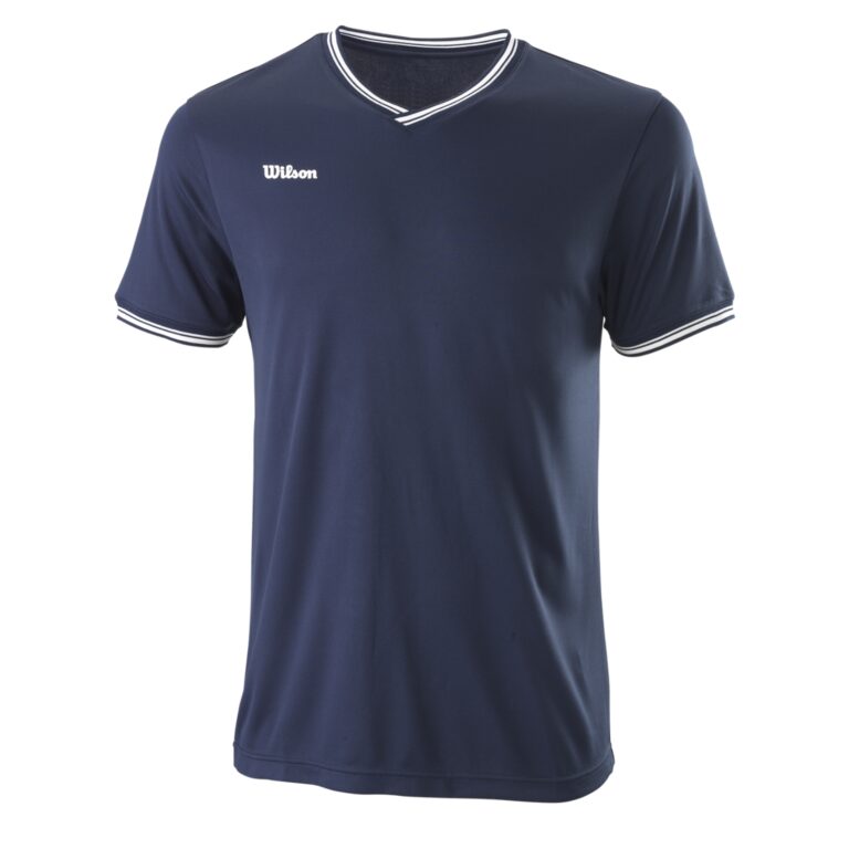 Wilson Team ll High V-Neck T-shirt Navy - OLD