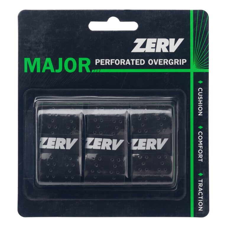 ZERV Major Perforated Overgrip 3-pak Sort - OLD